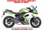 Preview: EV-R Grün für Kawasaki Ninja 650 2009-2011